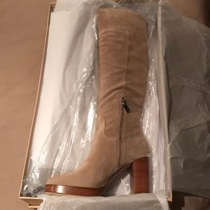 Michael Kors DK khaki suede tall boots size 9